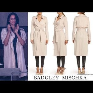 Badgley Mischka trench coat ASO Meghan Markle
